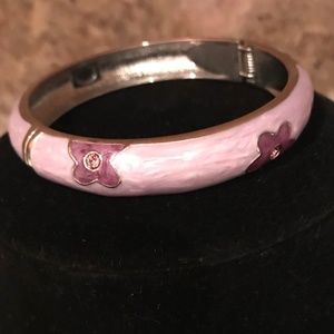 🏁Purple Enamel Bangle with Rhinestones from QVC